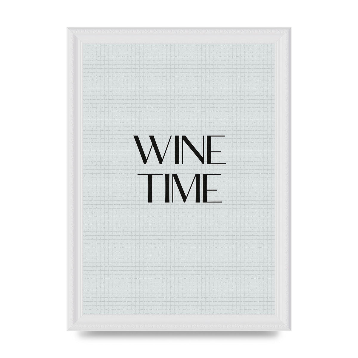 Wine Time Minimalist Mosaic Wall Art - A4 framed