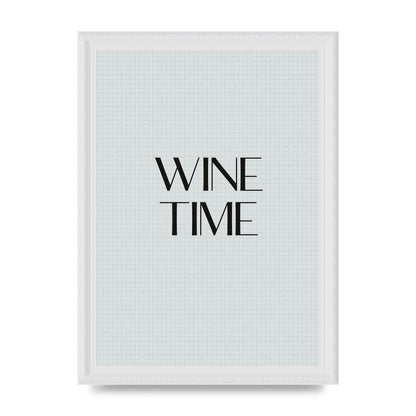 Wine Time Minimalist Mosaic Wall Art - A4 framed