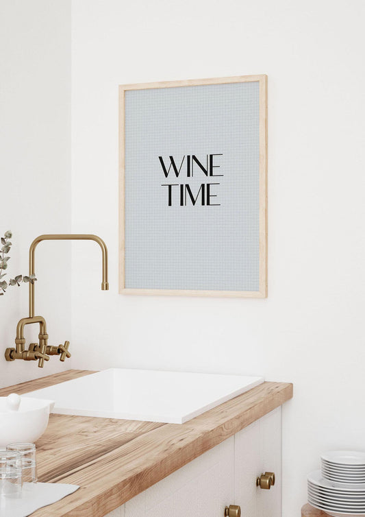 Wine Time Minimalist Mosaic Wall Art - kitchen 3