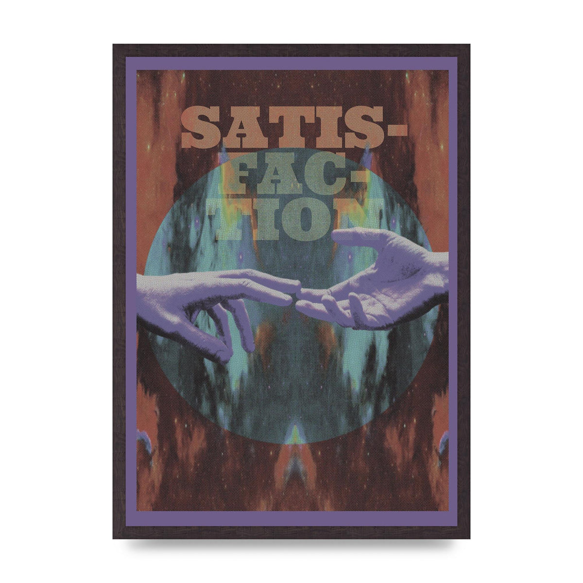 Lofi Satisfaction Hands Stars Wall Art - A2 framed