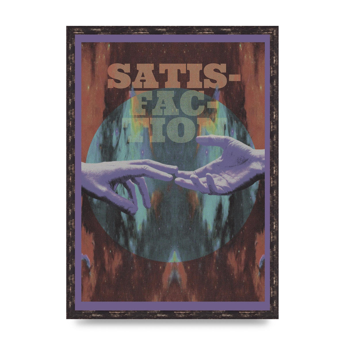 Lofi Satisfaction Hands Stars Wall Art - A2 framed