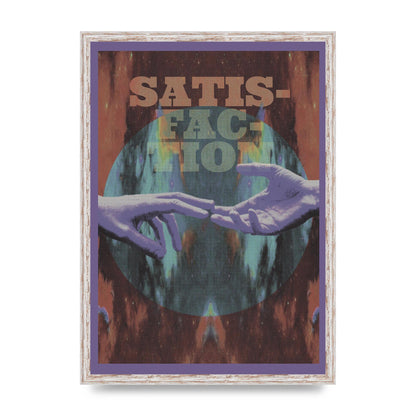 Lofi Satisfaction Hands Stars Wall Art - A2 framed