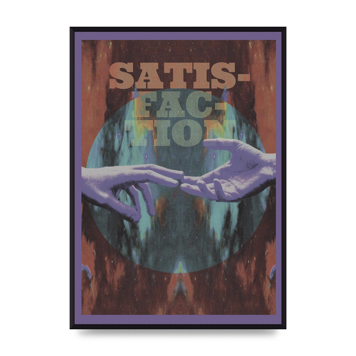 Lofi Satisfaction Hands Stars Wall Art - A2 framed
