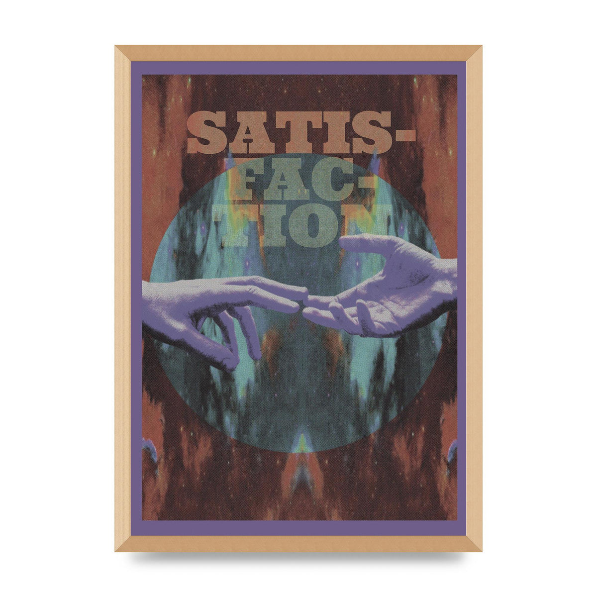 Lofi Satisfaction Hands Stars Wall Art - A2 framed