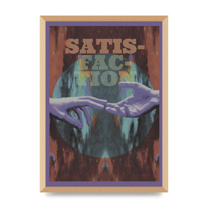 Lofi Satisfaction Hands Stars Wall Art - A2 framed