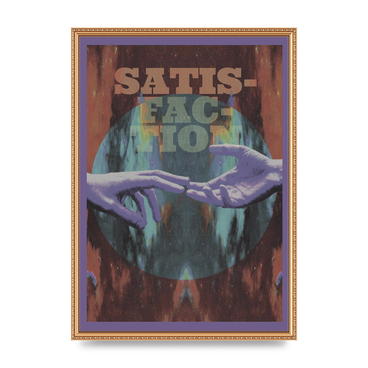 Lofi Satisfaction Hands Stars Wall Art - A2 framed