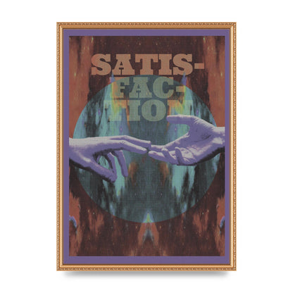 Lofi Satisfaction Hands Stars Wall Art - A2 framed