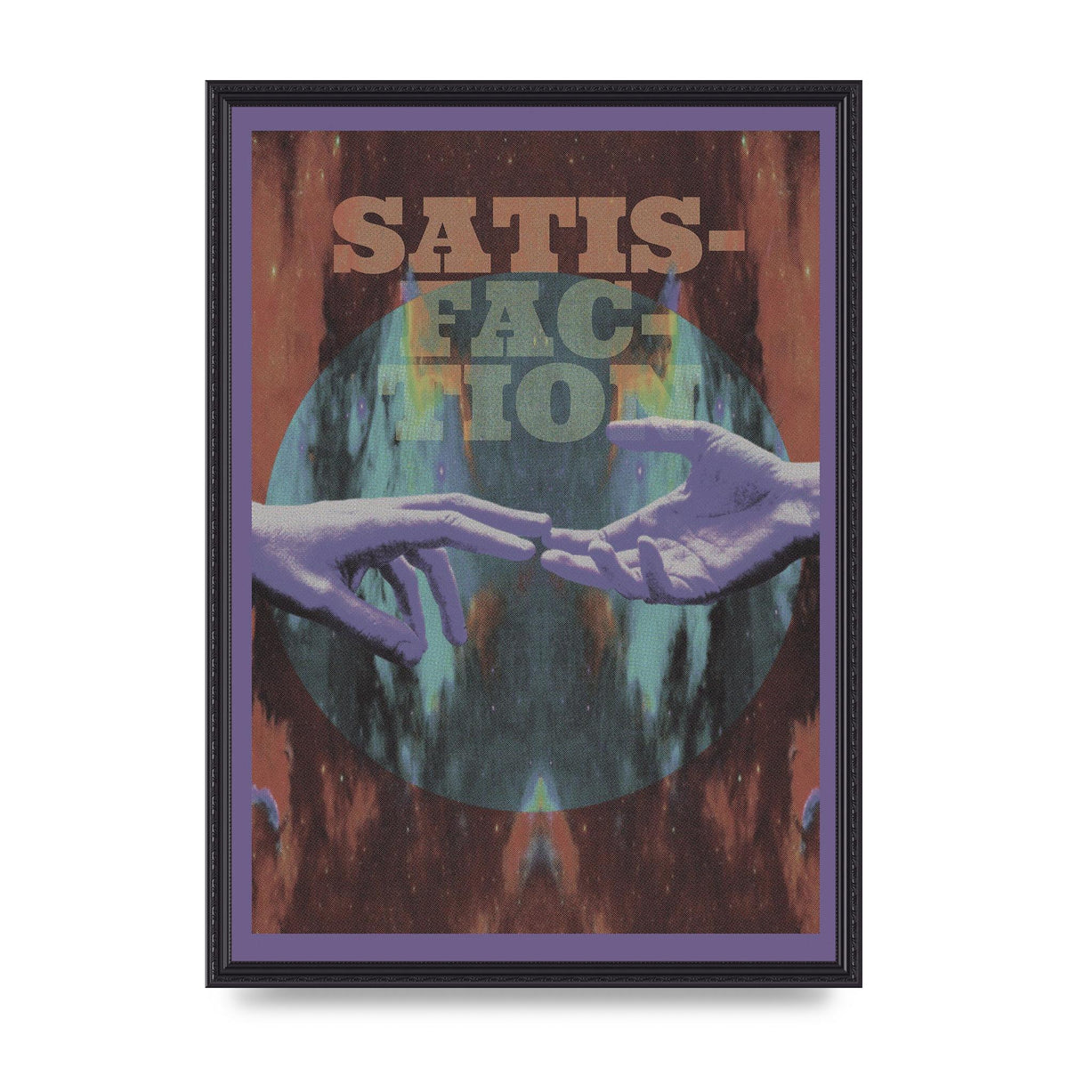 Lofi Satisfaction Hands Stars Wall Art - A2 framed