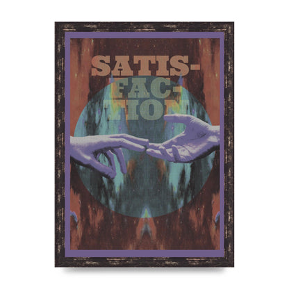 Lofi Satisfaction Hands Stars Wall Art - A3 framed