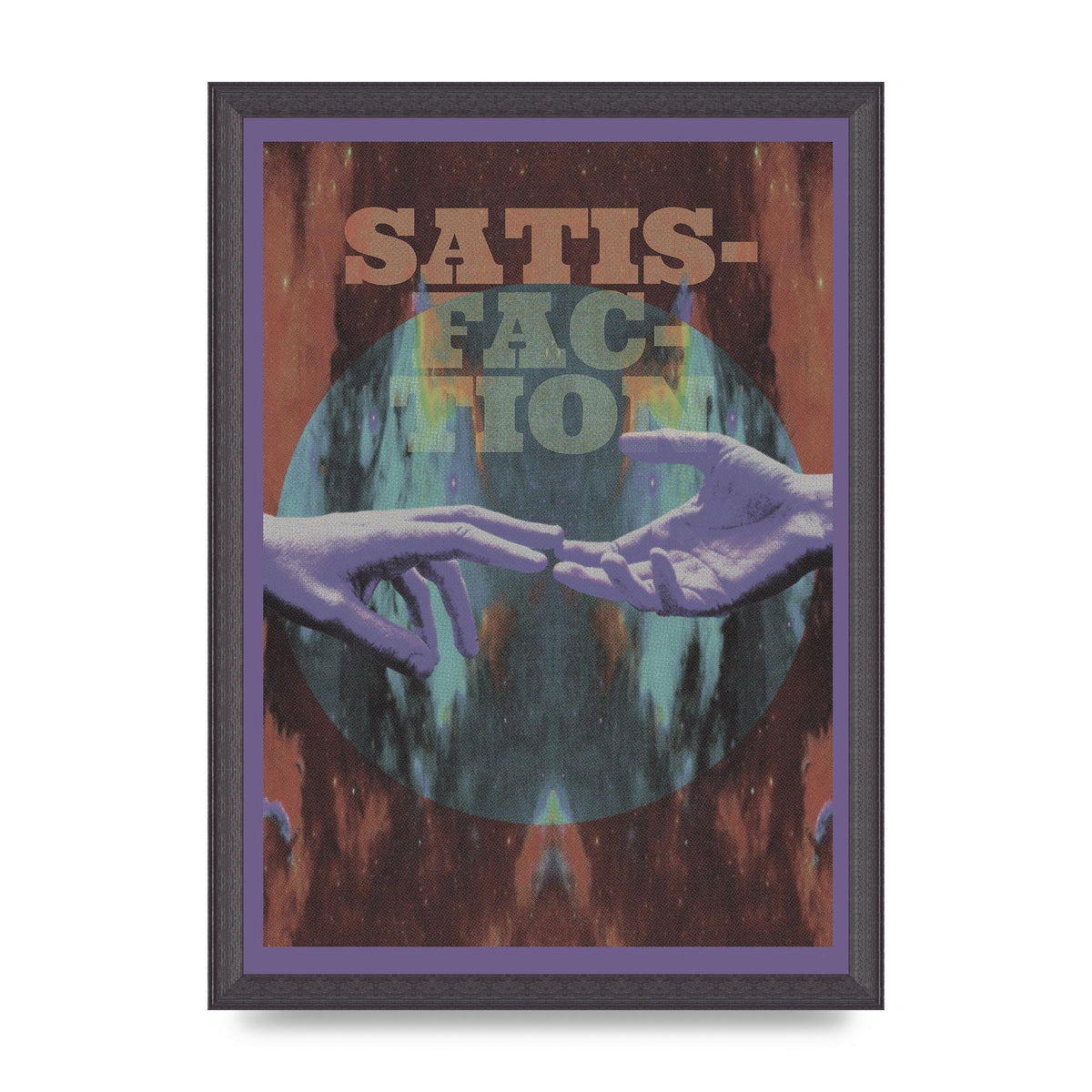 Lofi Satisfaction Hands Stars Wall Art - A3 framed