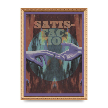 Lofi Satisfaction Hands Stars Wall Art - A3 framed
