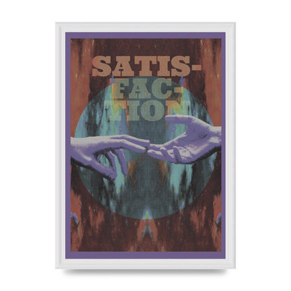 Lofi Satisfaction Hands Stars Wall Art - A3 framed
