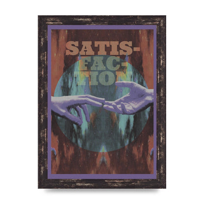 Lofi Satisfaction Hands Stars Wall Art - A4 framed