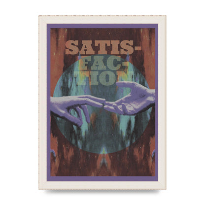 Lofi Satisfaction Hands Stars Wall Art - A4 framed