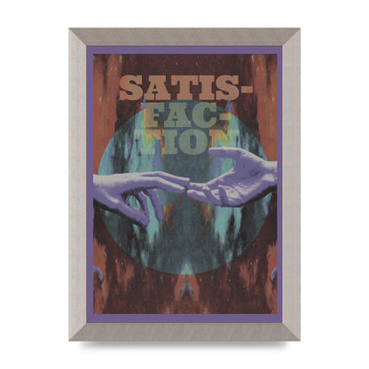Lofi Satisfaction Hands Stars Wall Art - A4 framed