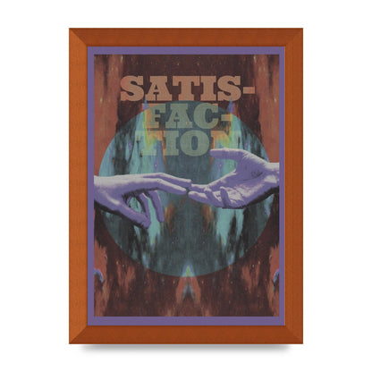 Lofi Satisfaction Hands Stars Wall Art - A4 framed