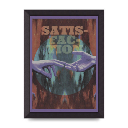 Lofi Satisfaction Hands Stars Wall Art - A4 framed