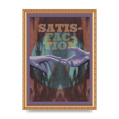 Lofi Satisfaction Hands Stars Wall Art - A4 framed
