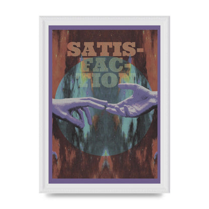 Lofi Satisfaction Hands Stars Wall Art - A4 framed