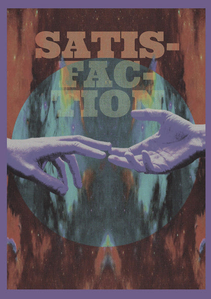 Lofi Satisfaction Hands Stars Wall Art - detail