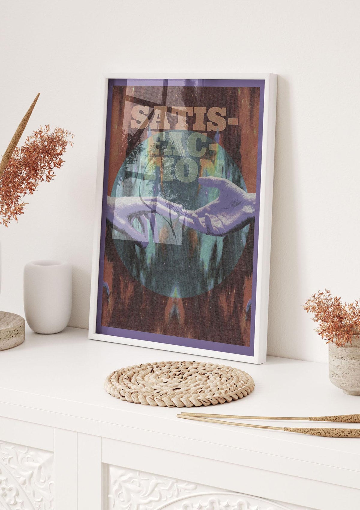 Lofi Satisfaction Hands Stars Wall Art - hall 1