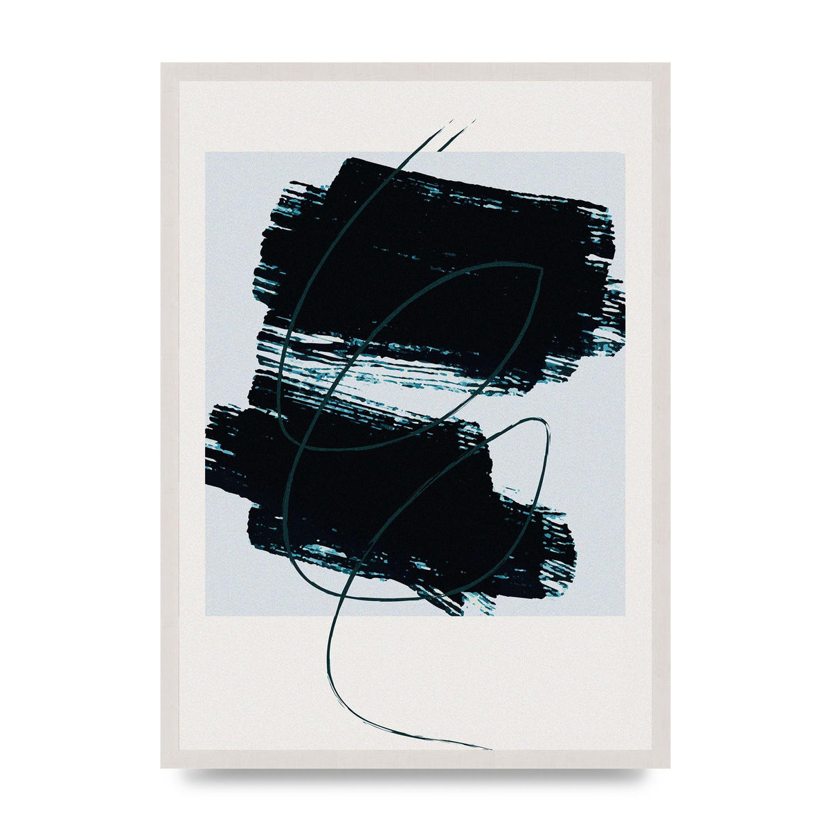 Abstract Painted Square Art For The Home - A2 framed