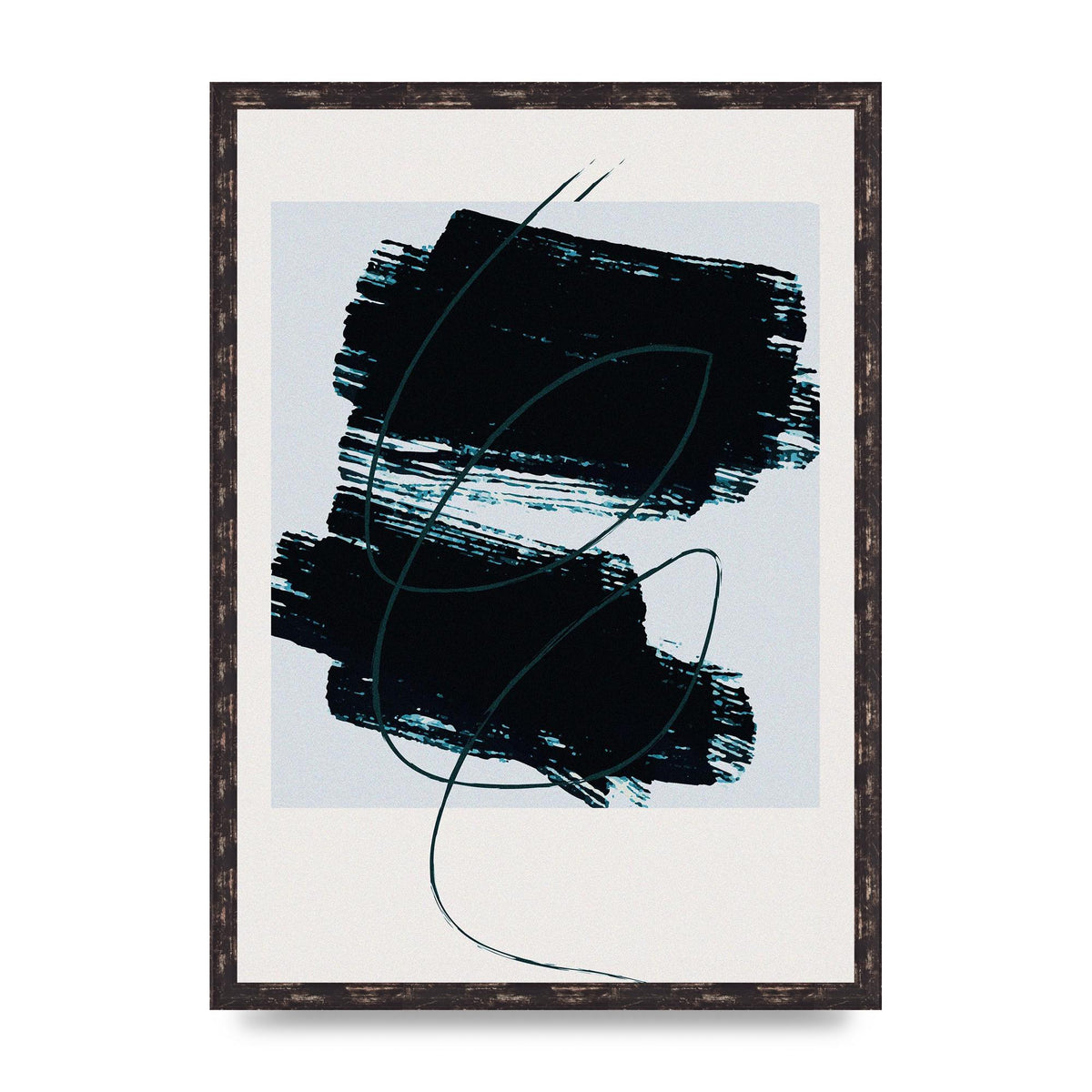 Abstract Painted Square Art For The Home - A2 framed