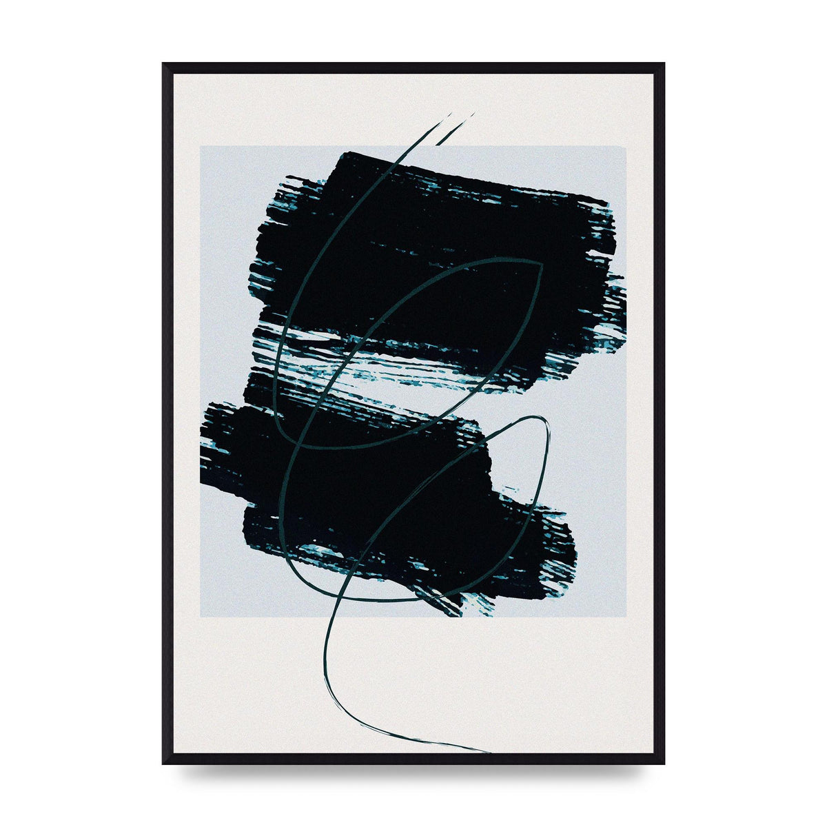 Abstract Painted Square Art For The Home - A2 framed