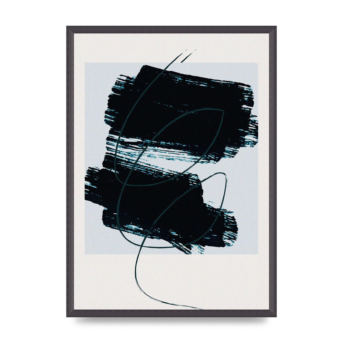 Abstract Painted Square Art For The Home - A2 framed