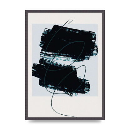 Abstract Painted Square Art For The Home - A2 framed