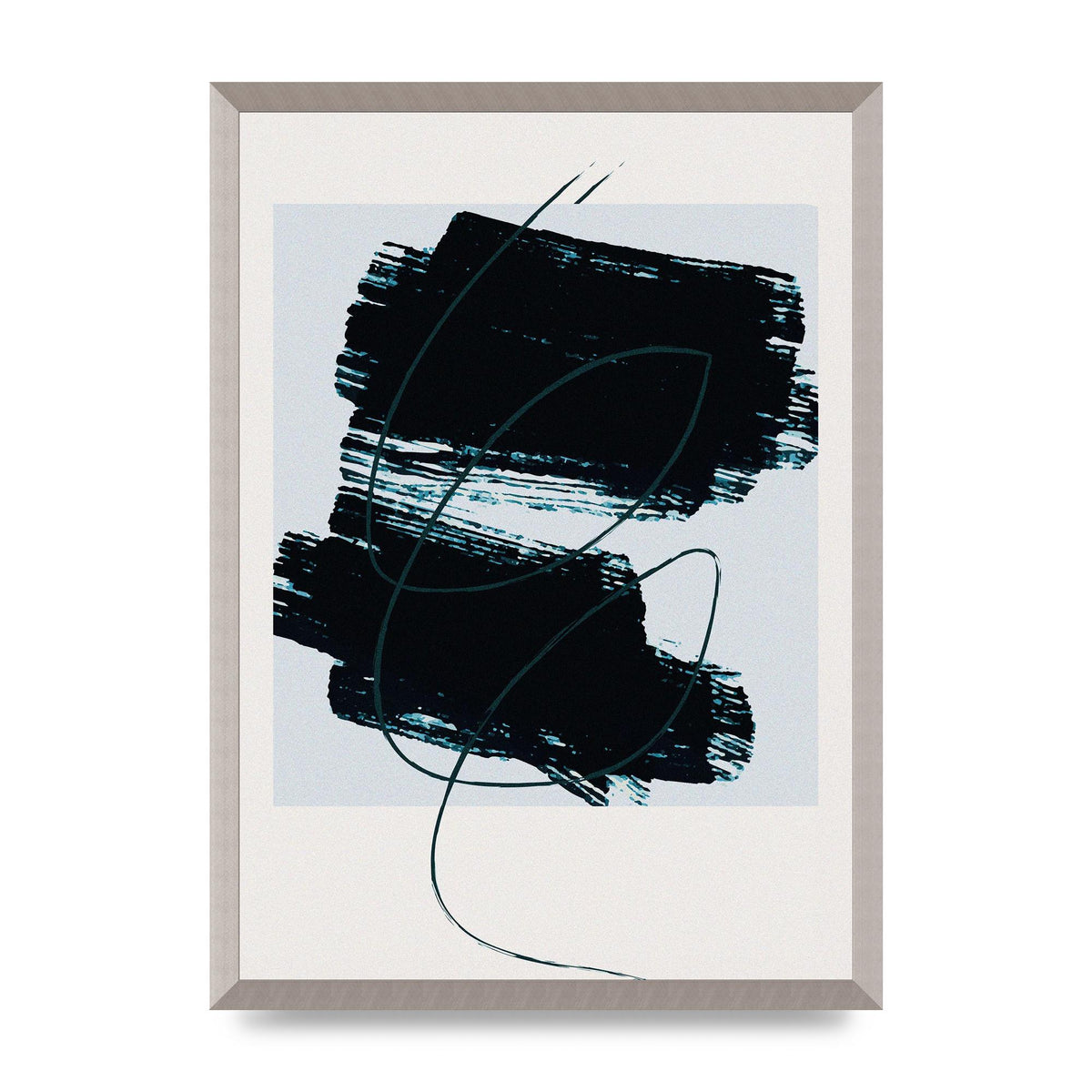 Abstract Painted Square Art For The Home - A2 framed