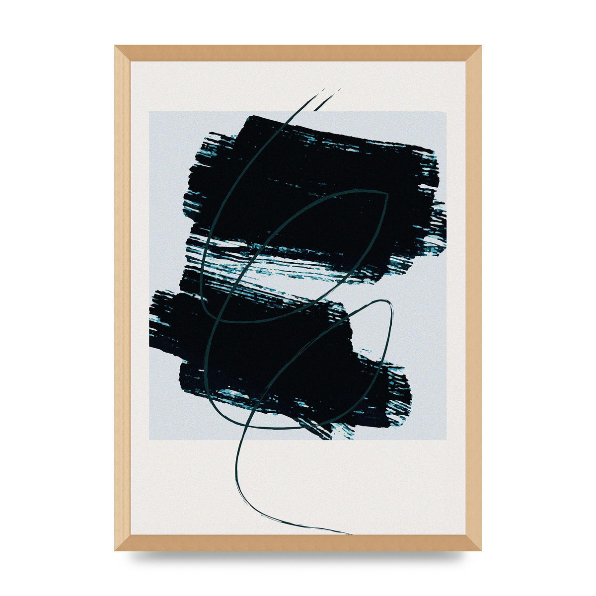 Abstract Painted Square Art For The Home - A2 framed