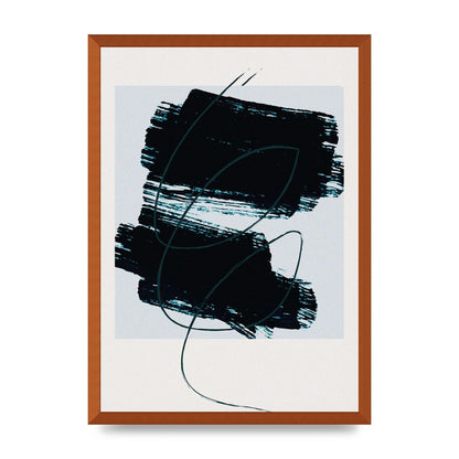 Abstract Painted Square Art For The Home - A2 framed