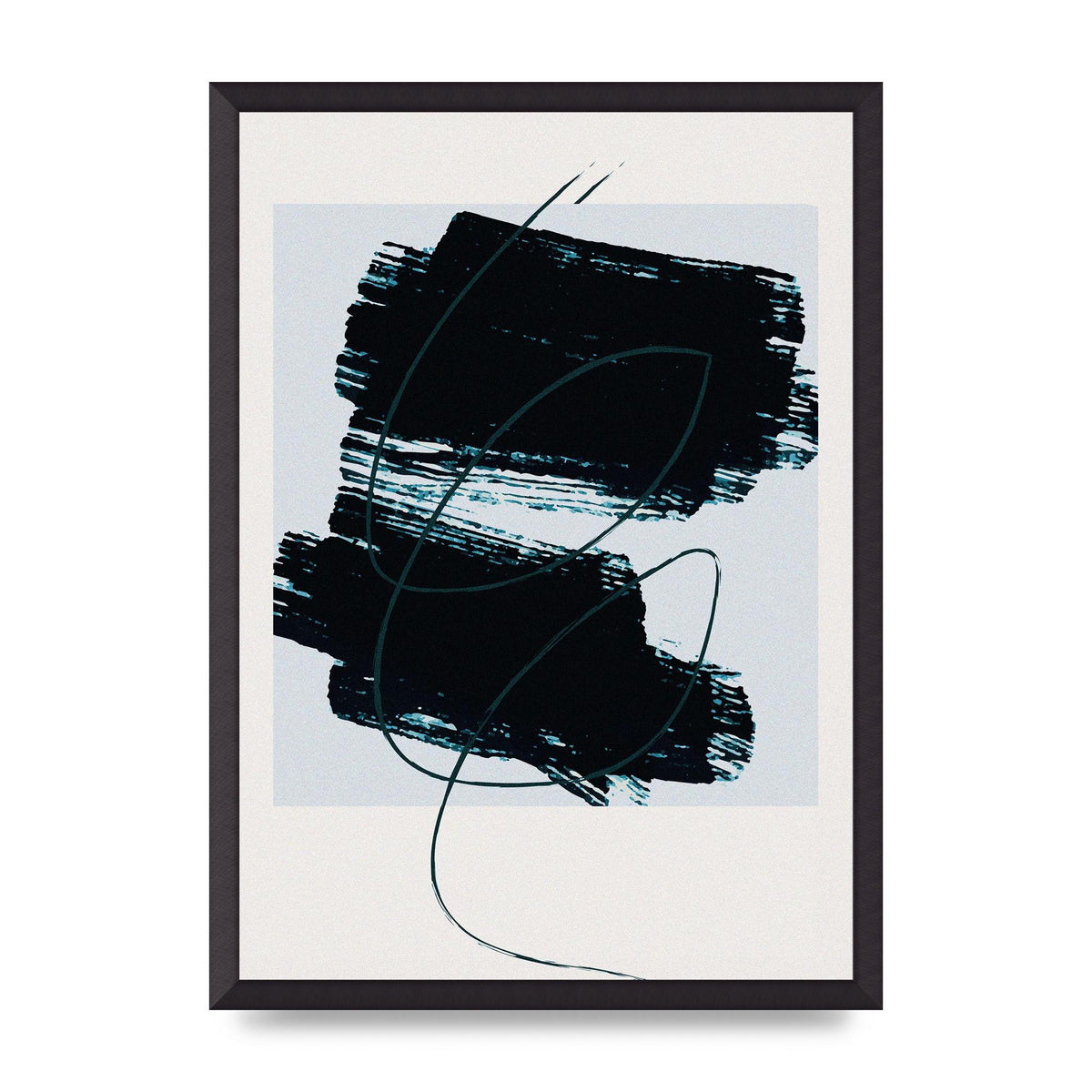 Abstract Painted Square Art For The Home - A2 framed