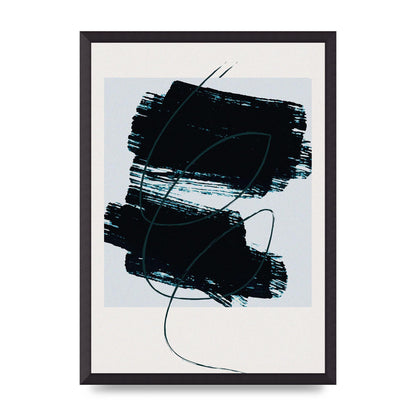 Abstract Painted Square Art For The Home - A2 framed