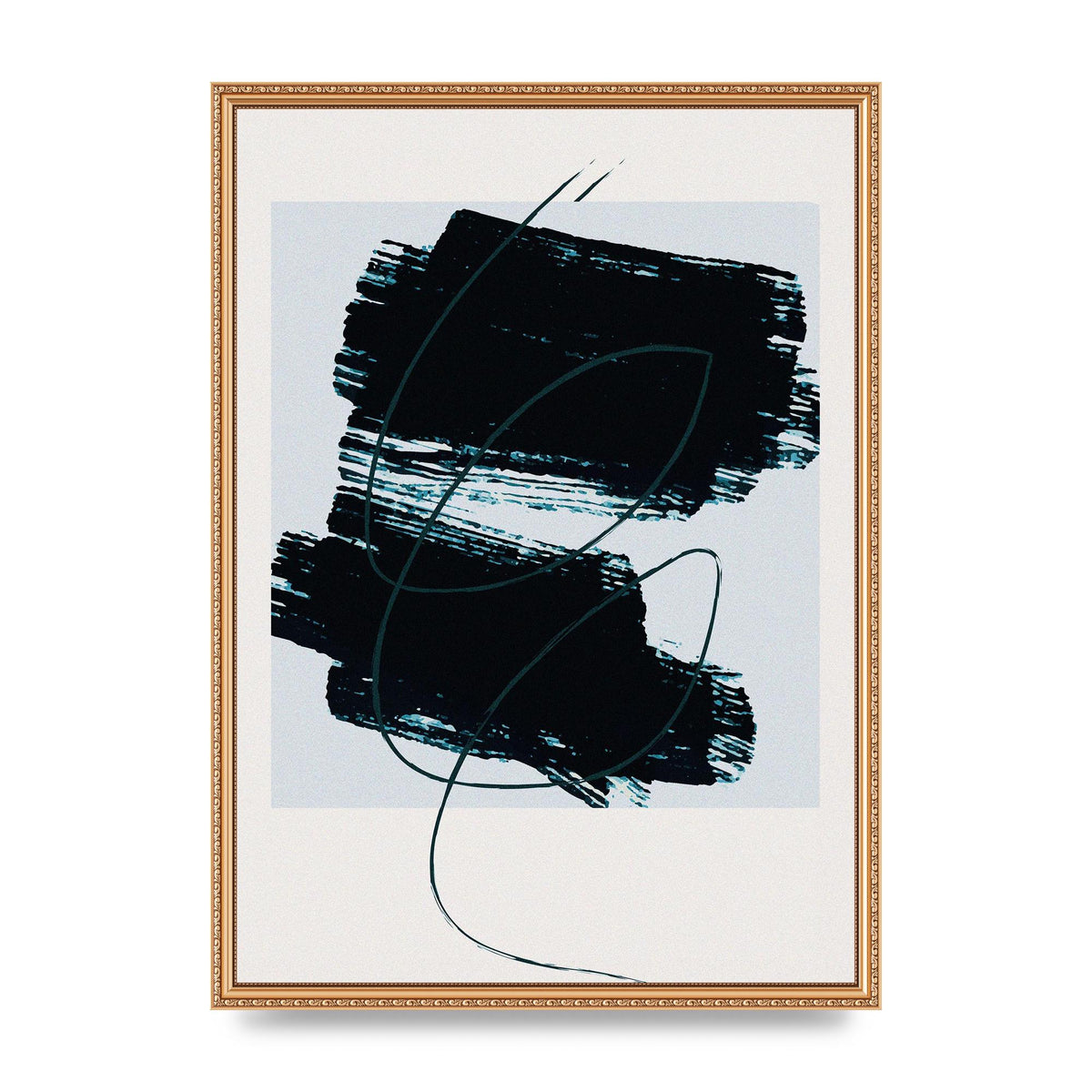 Abstract Painted Square Art For The Home - A2 framed