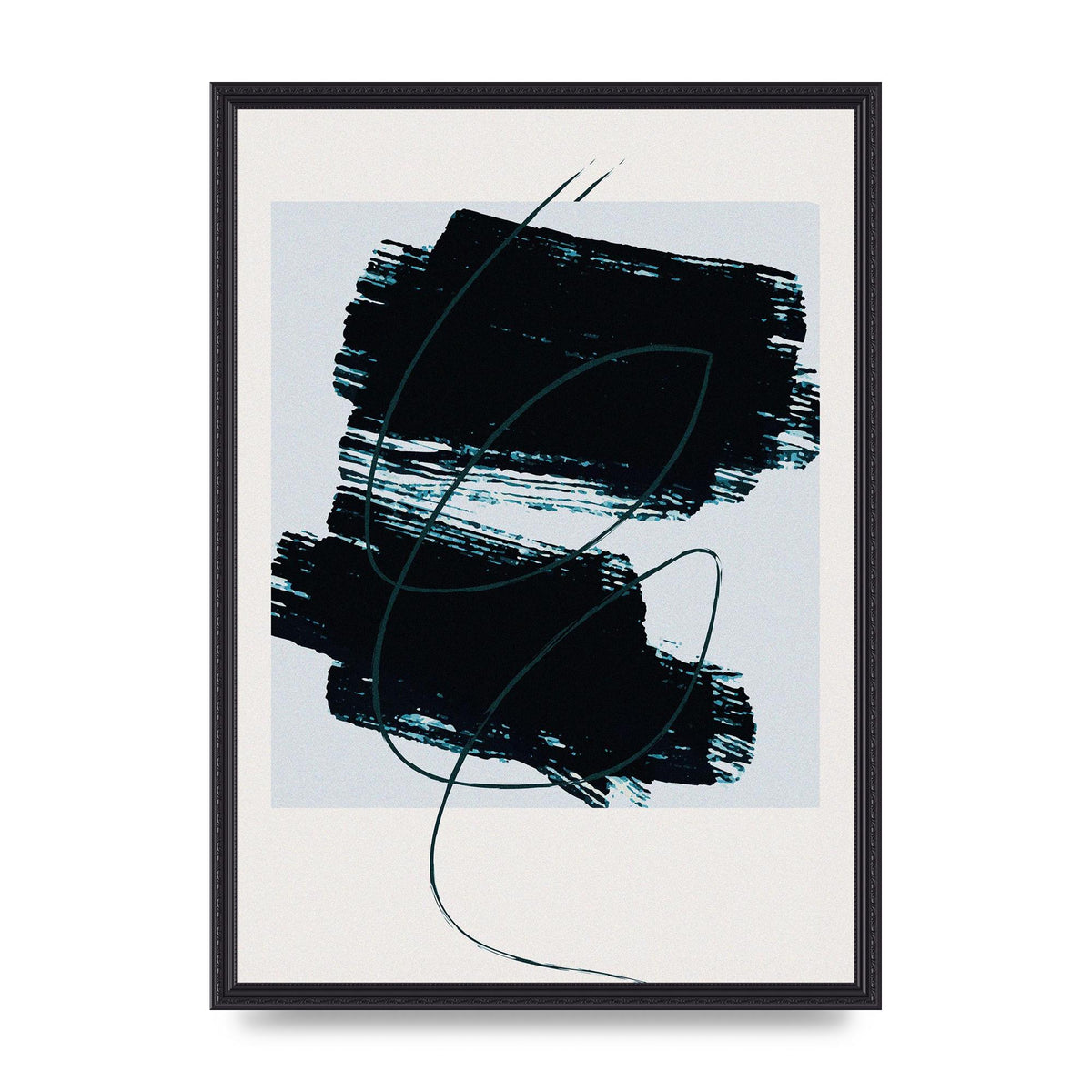 Abstract Painted Square Art For The Home - A2 framed