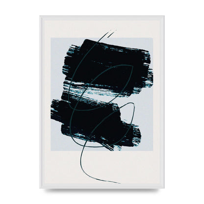 Abstract Painted Square Art For The Home - A2 framed