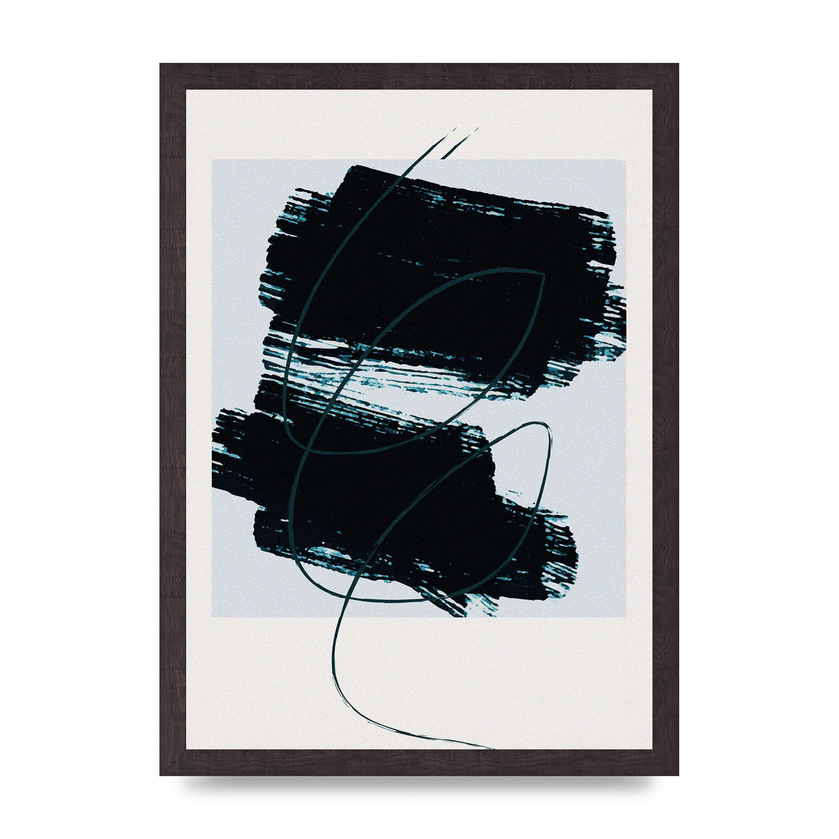 Abstract Painted Square Art For The Home - A3 framed