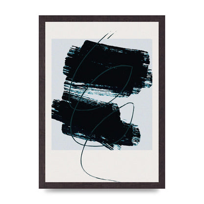 Abstract Painted Square Art For The Home - A3 framed