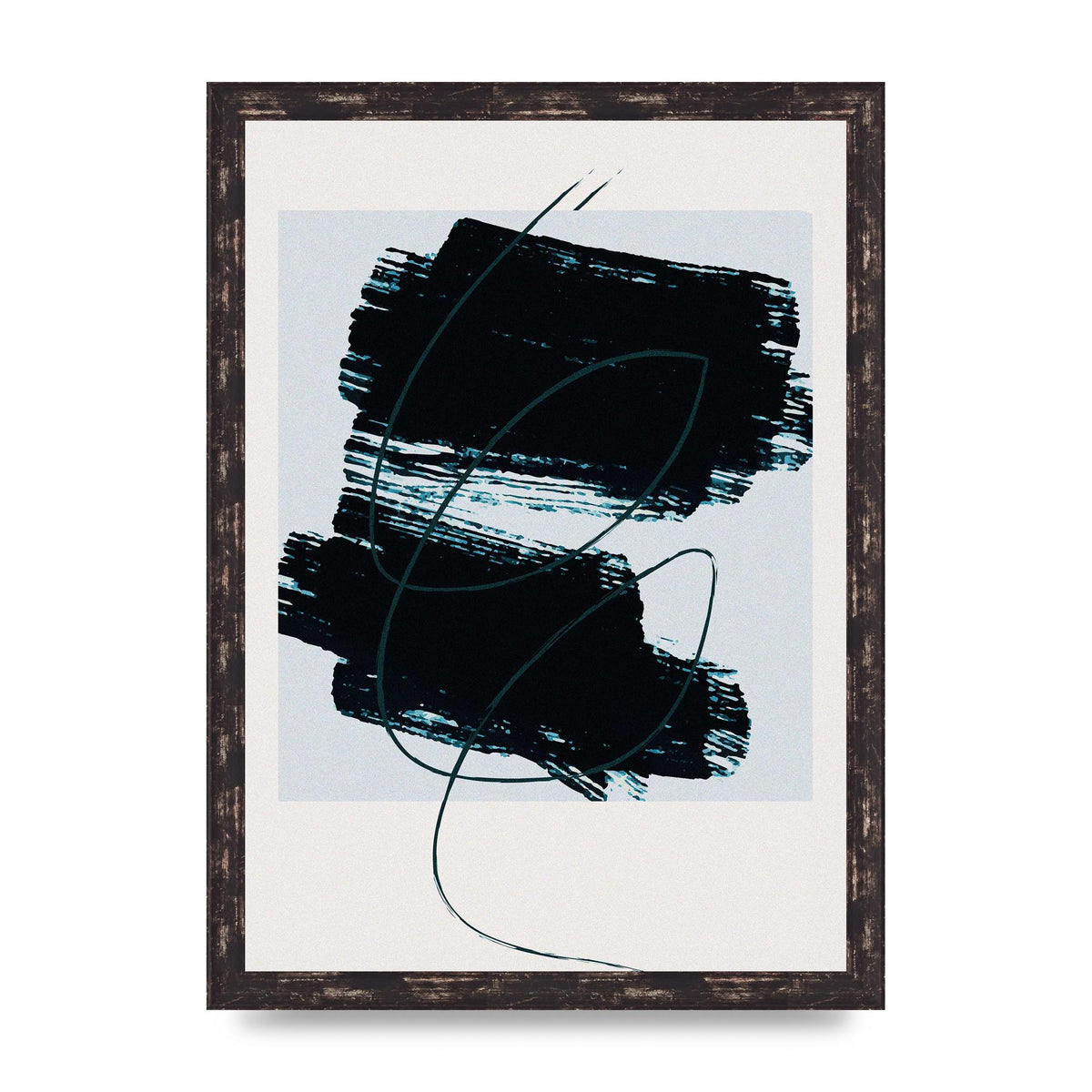 Abstract Painted Square Art For The Home - A3 framed
