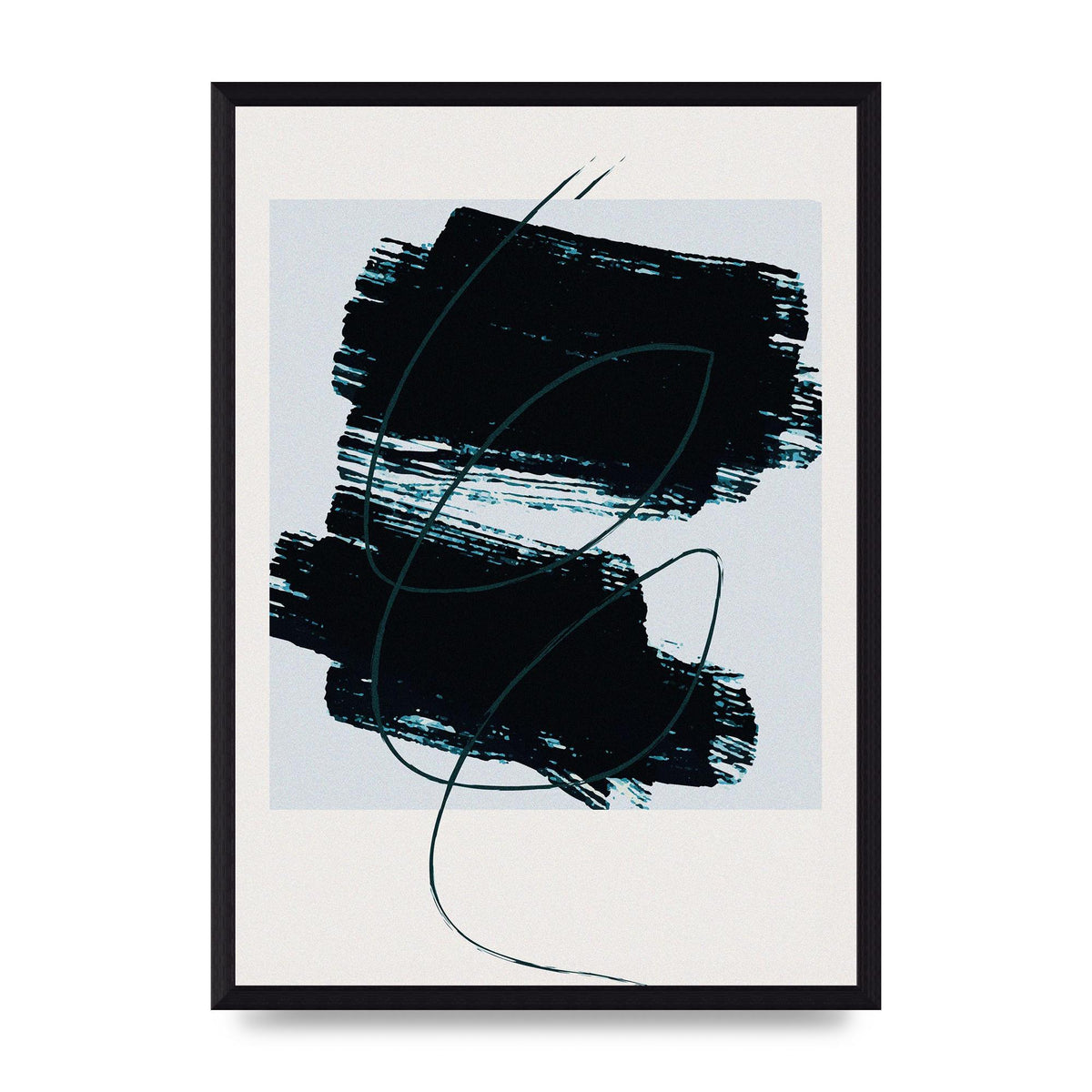 Abstract Painted Square Art For The Home - A3 framed