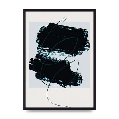Abstract Painted Square Art For The Home - A3 framed