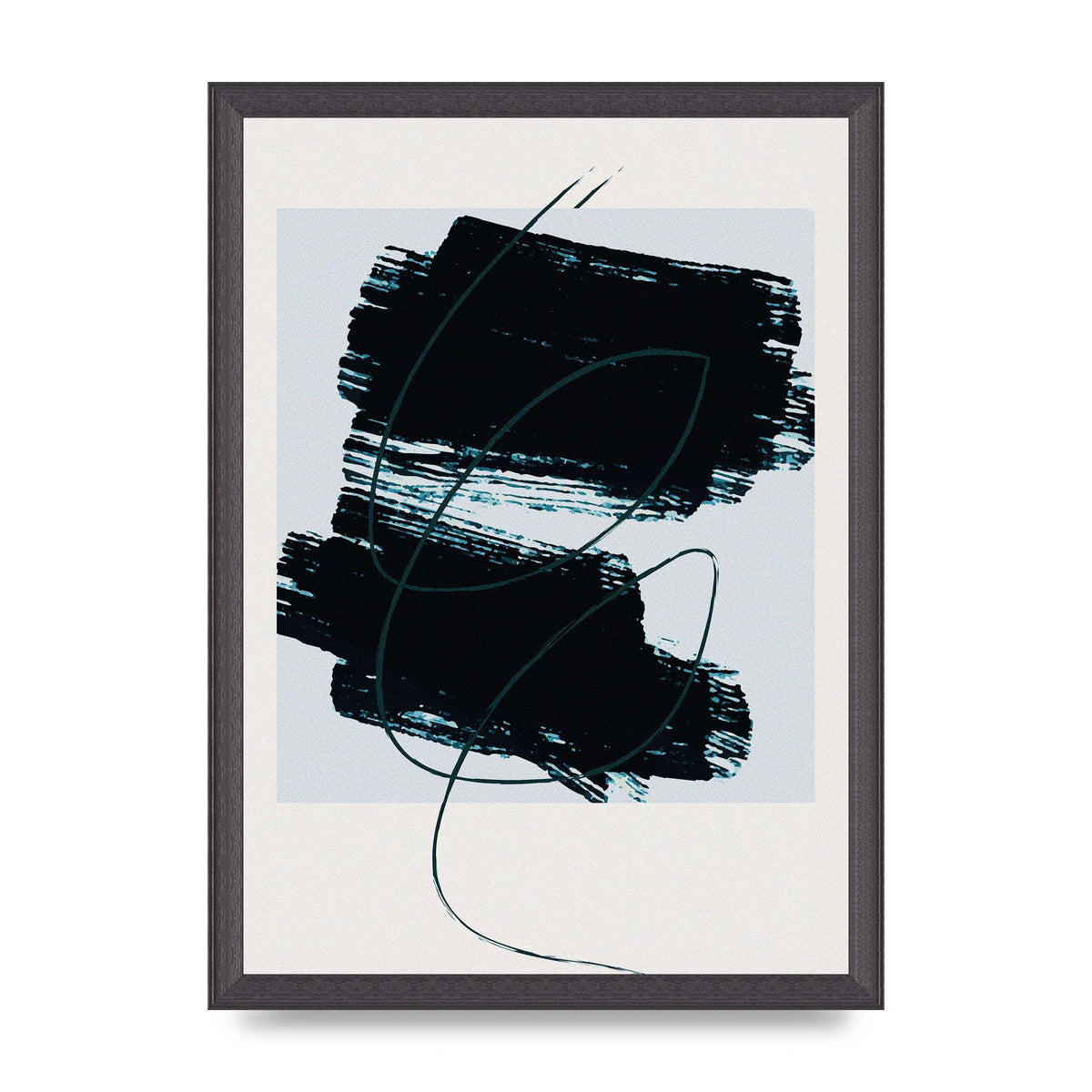 Abstract Painted Square Art For The Home - A3 framed