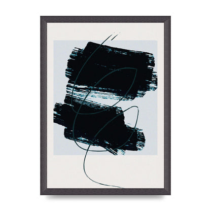 Abstract Painted Square Art For The Home - A3 framed