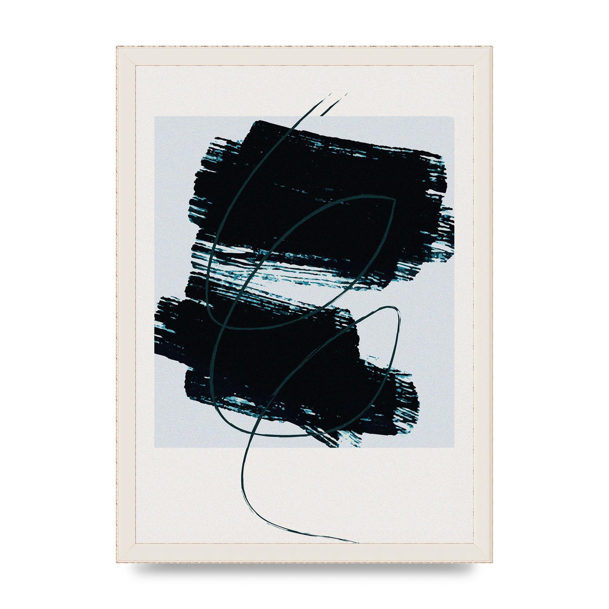 Abstract Painted Square Art For The Home - A3 framed