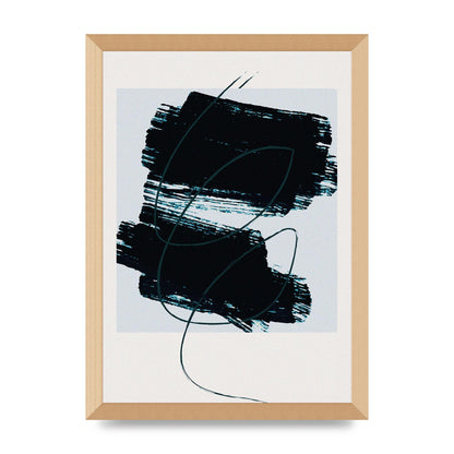 Abstract Painted Square Art For The Home - A3 framed