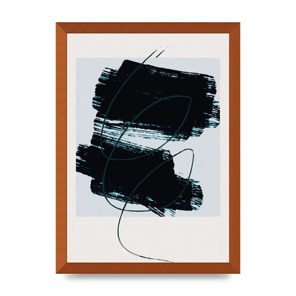 Abstract Painted Square Art For The Home - A3 framed