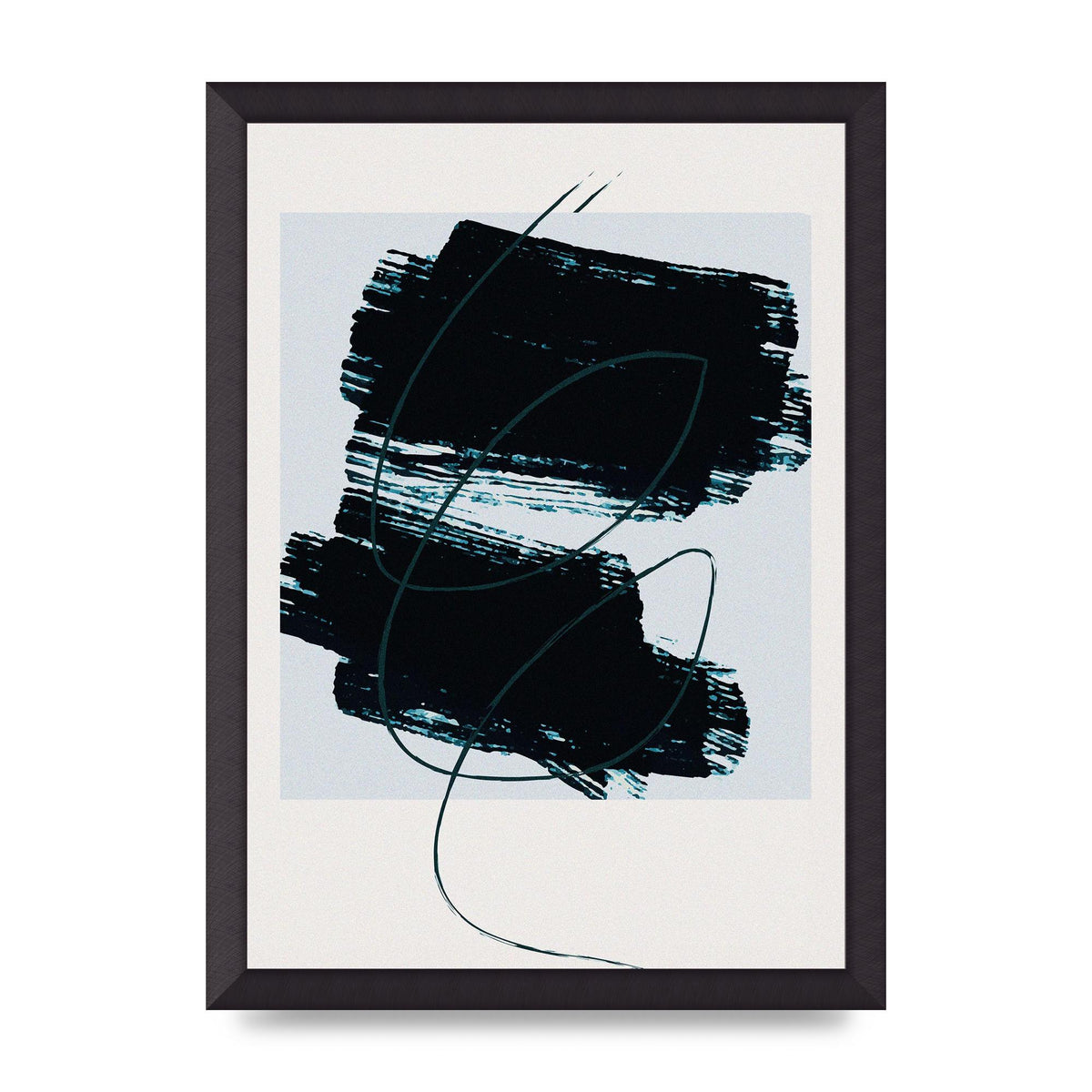 Abstract Painted Square Art For The Home - A3 framed