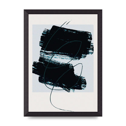 Abstract Painted Square Art For The Home - A3 framed